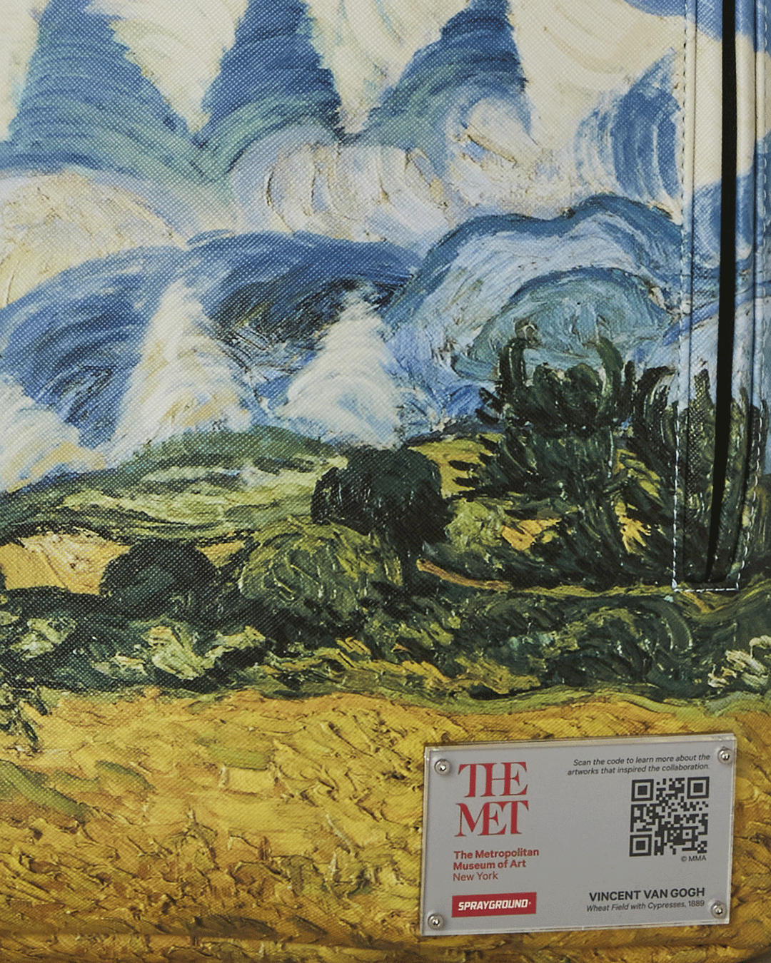 SPRAYGROUND® BACKPACK THE MET VAN GOGH WHEAT FIELD WITH CYPRESSES BACKPACK