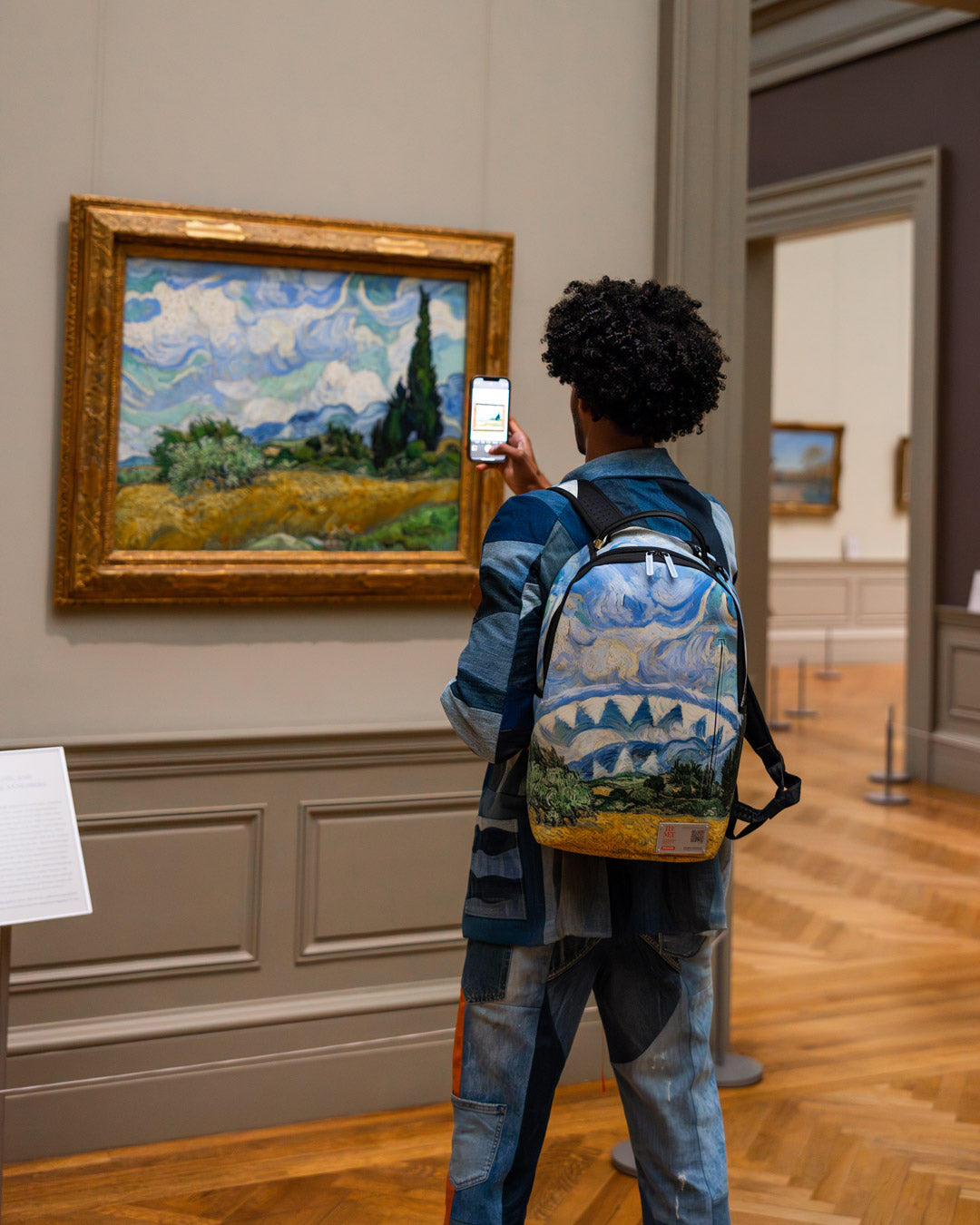 SPRAYGROUND® BACKPACK THE MET VAN GOGH WHEAT FIELD WITH CYPRESSES BACKPACK