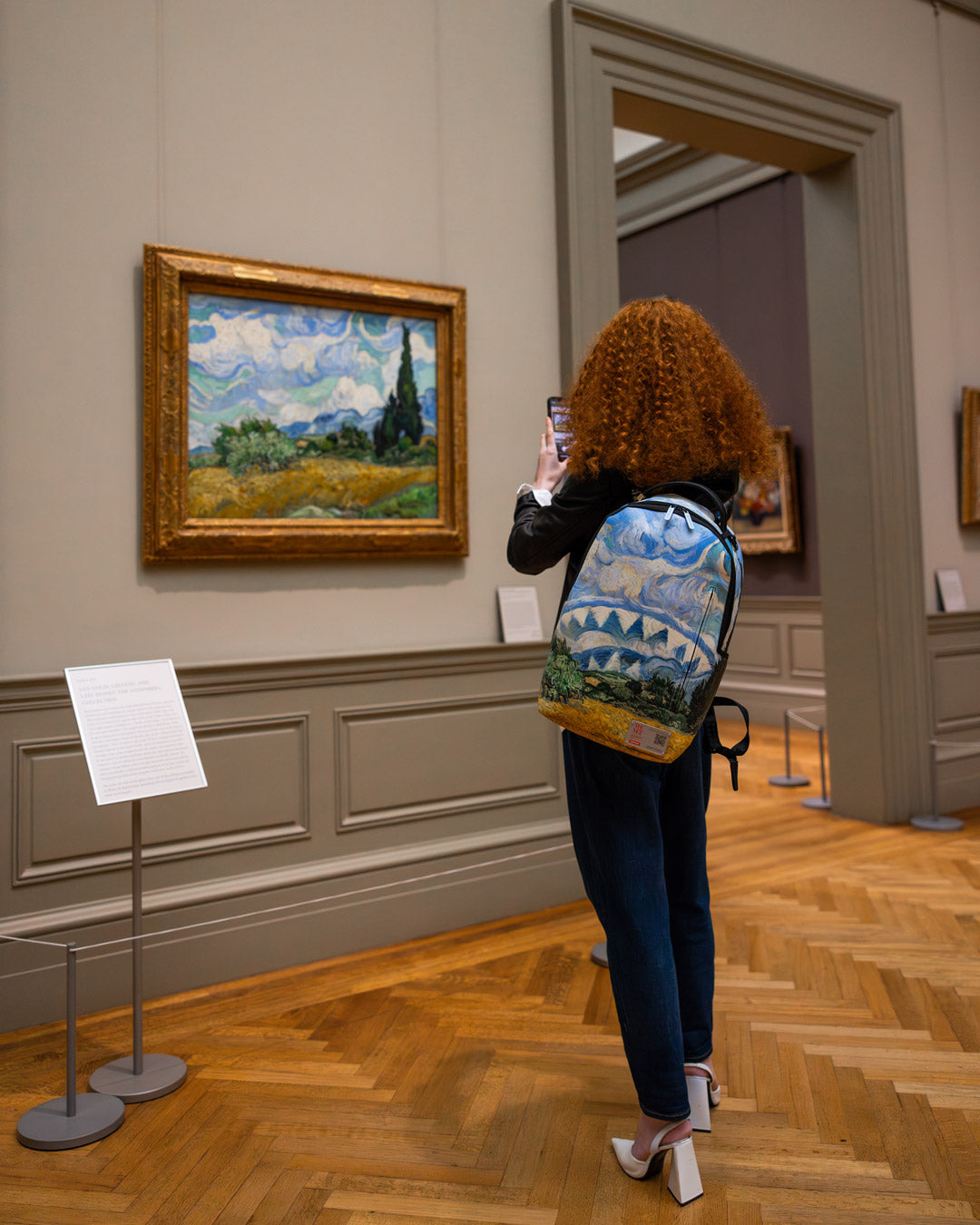 SPRAYGROUND® BACKPACK THE MET VAN GOGH WHEAT FIELD WITH CYPRESSES BACKPACK