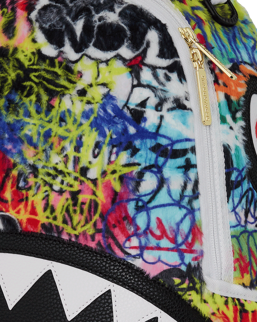 SPRAYGROUND® BACKPACK GRAFFITI FAUX FUR DLXSF BACKPACK