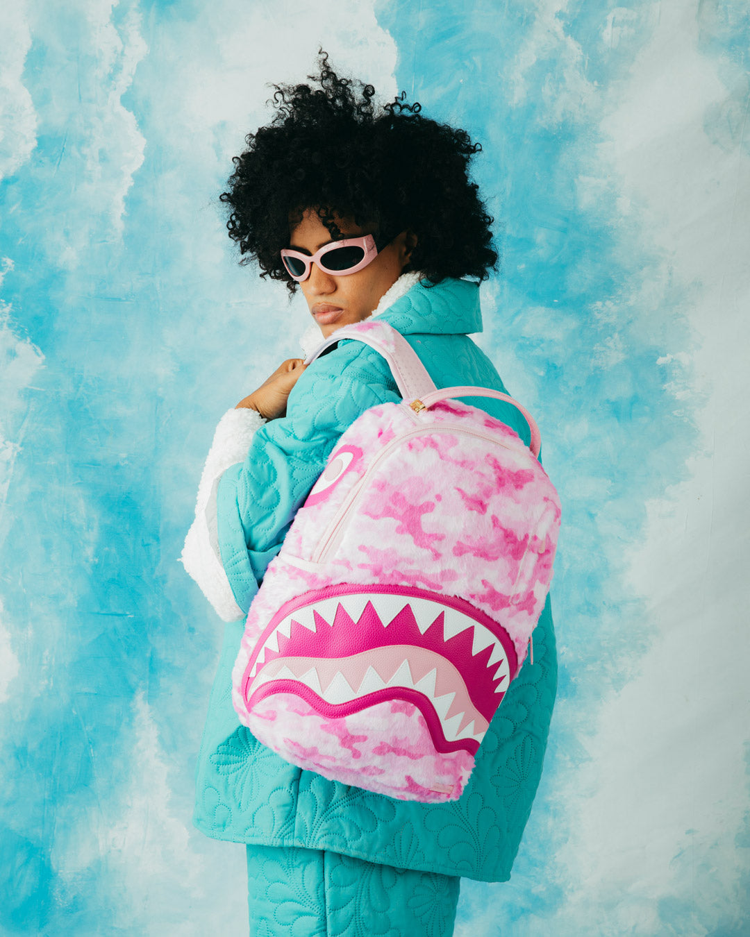 SPRAYGROUND® BACKPACK PINK CAMO FAUX FUR DLXSF BACKPACK