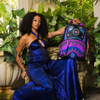 SPRAYGROUND® BACKPACK AFRICAN INTELLIGENCE 12 BROOKLYN & BEYOND BACKPACK - SANDFLOWER COLLAB