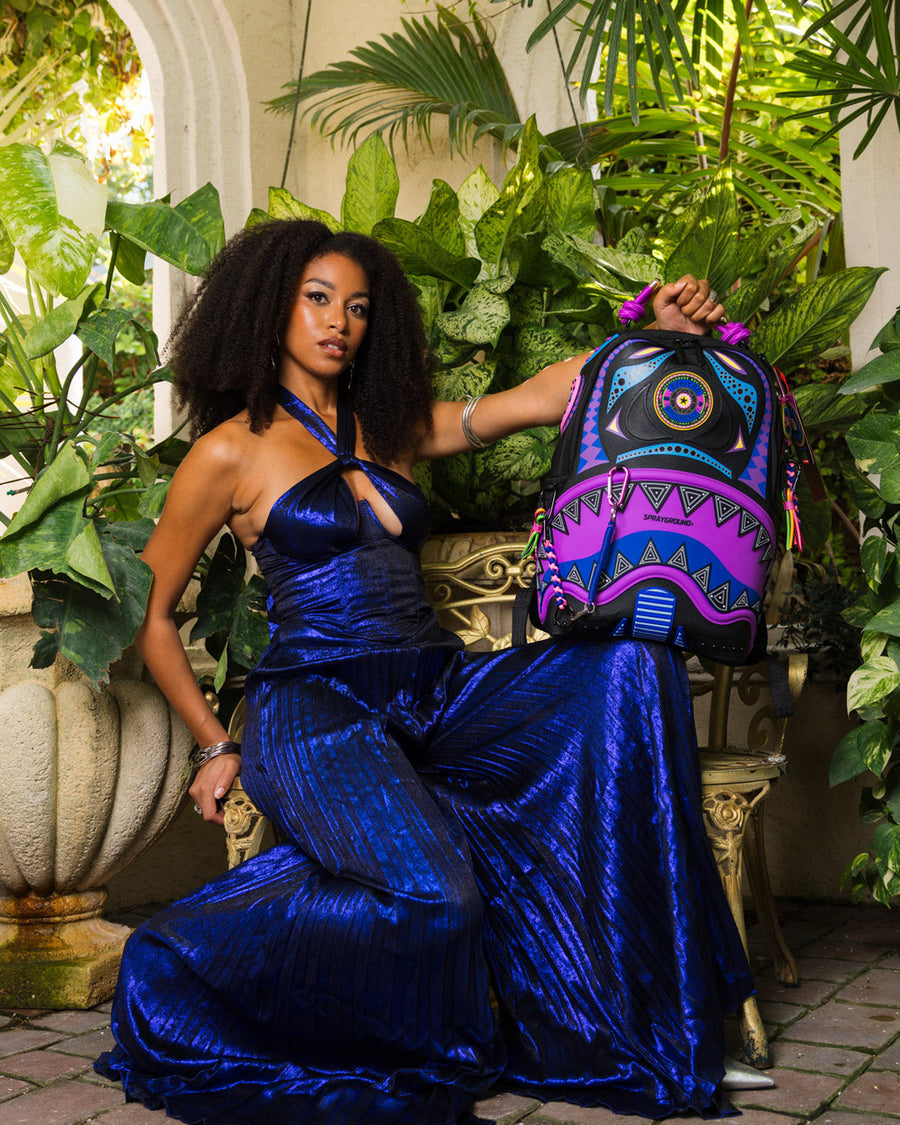 SPRAYGROUND® BACKPACK AFRICAN INTELLIGENCE 12 BROOKLYN & BEYOND BACKPACK - SANDFLOWER COLLAB