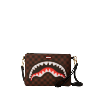 SPRAYGROUND® POUCHETTE SHARKS IN PARIS BLUR CROSSOVER CLUTCH