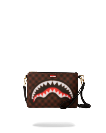 SPRAYGROUND® POUCHETTE SHARKS IN PARIS BLUR CROSSOVER CLUTCH