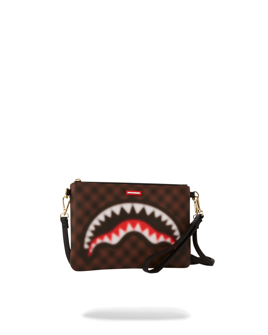 SPRAYGROUND® POUCHETTE SHARKS IN PARIS BLUR CROSSOVER CLUTCH