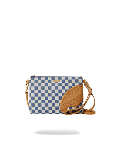 SPRAYGROUND® POUCHETTE LETTER CHECKERS CROSSOVER CLUTCH