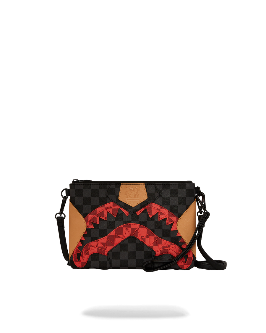 SPRAYGROUND® POUCHETTE EVIL TRIPLE DECKER CROSSOVER CLUTCH