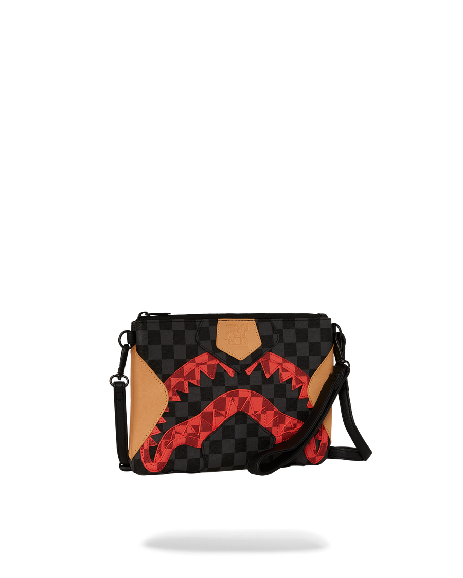 SPRAYGROUND® POUCHETTE EVIL TRIPLE DECKER CROSSOVER CLUTCH