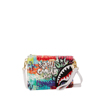 SPRAYGROUND® POUCHETTE GRAFFITI FAUX FUR CROSSOVER CLUTCH