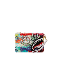 SPRAYGROUND® POUCHETTE GRAFFITI FAUX FUR CROSSOVER CLUTCH