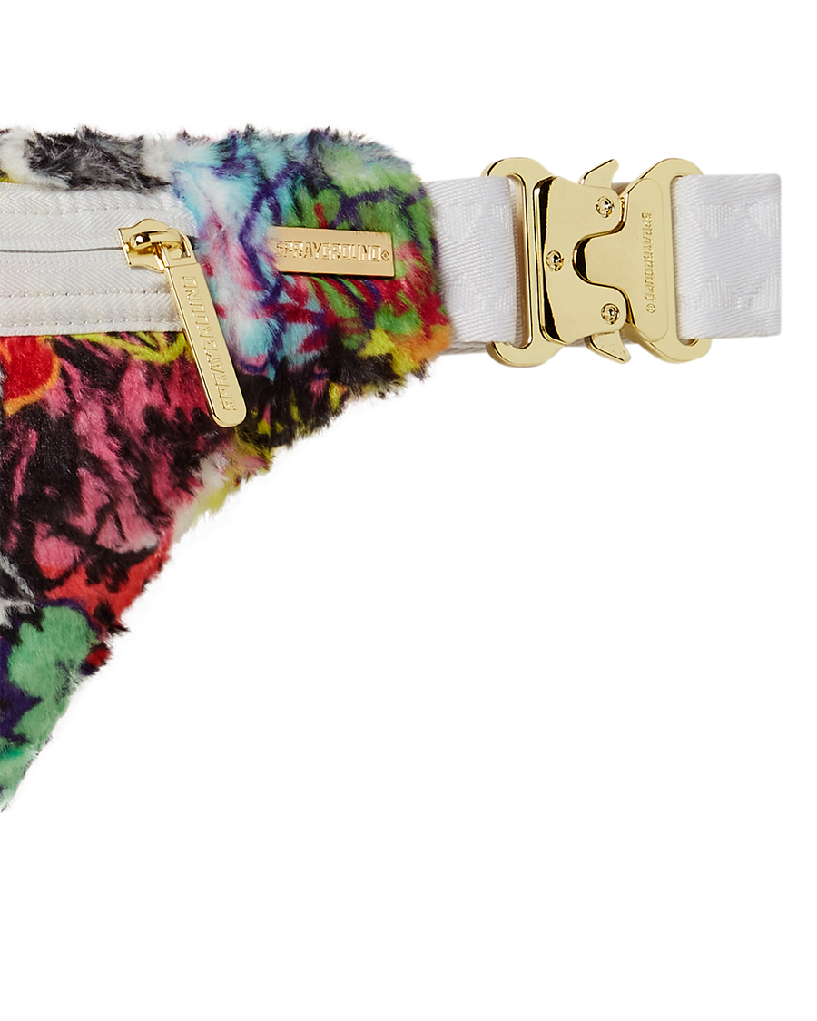 SPRAYGROUND® CROSSBODY GRAFFITI FAUX FUR SAVVY CROSSBODY