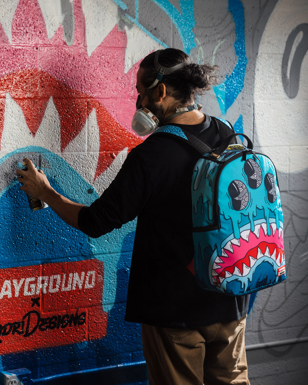 SPRAYGROUND® BACKPACK JORGE RODRIGUEZ BLUE DRIPZ BACKPACK