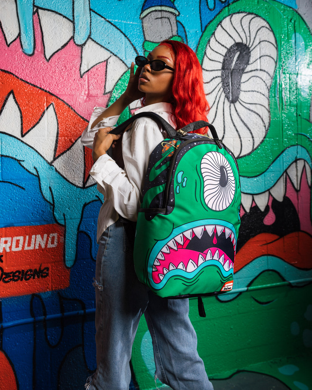 SPRAYGROUND® BACKPACK JORGE RODRIGUEZ GREEN ALIEN BACKPACK