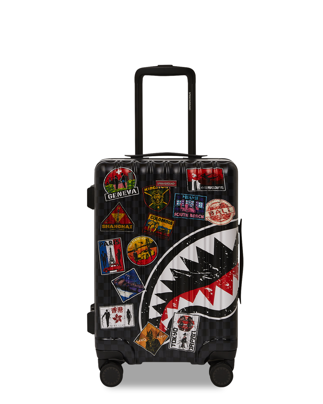 SPRAYGROUND® LUGGAGE GLOBAL MOGUL UNLIMITED MILES SHARKNAUTICS HARDSHELL CARRY-ON LUGGAGE