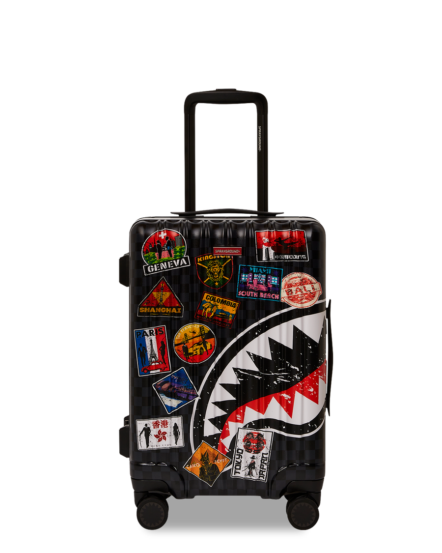 GLOBAL MOGUL LOST TICKET SHARKNAUTICS HARDSHELL CARRY-ON LUGGAGE