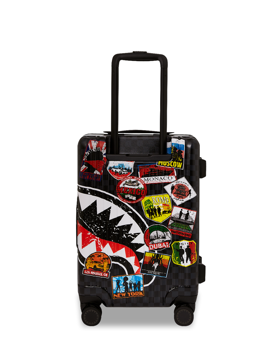 SPRAYGROUND® LUGGAGE GLOBAL MOGUL UNLIMITED MILES SHARKNAUTICS HARDSHELL CARRY-ON LUGGAGE