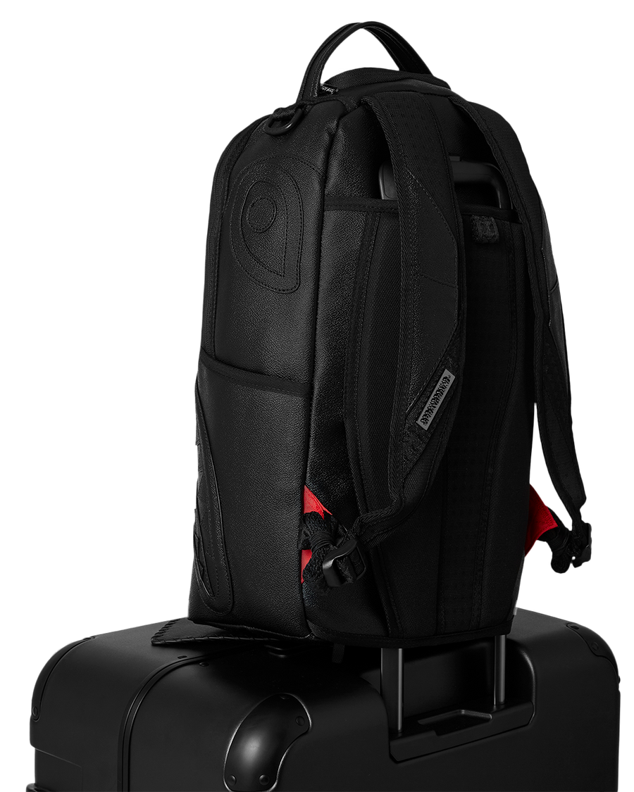 SPRAYGROUND® LUGGAGE REALITY CHECK SHARKNAUTICS HARDSHELL FULL-SIZE JETBLACK LUGGAGE (GUNMETAL HARDWARE)