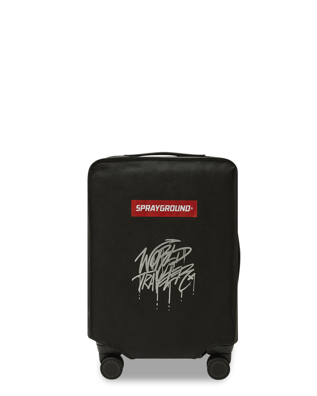 SPRAYGROUND® LUGGAGE REALITY CHECK SHARKNAUTICS HARDSHELL CARRY-ON JETBLACK LUGGAGE (GOLD HARDWARE)