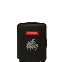 SPRAYGROUND® LUGGAGE REALITY CHECK SHARKNAUTICS HARDSHELL CARRY-ON JETBLACK LUGGAGE (GOLD HARDWARE)