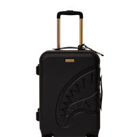 SPRAYGROUND® LUGGAGE REALITY CHECK SHARKNAUTICS HARDSHELL CARRY-ON JETBLACK LUGGAGE (GOLD HARDWARE)