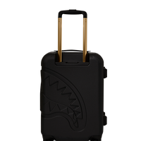 SPRAYGROUND® LUGGAGE REALITY CHECK SHARKNAUTICS HARDSHELL CARRY-ON JETBLACK LUGGAGE (GOLD HARDWARE)