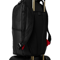 SPRAYGROUND® LUGGAGE REALITY CHECK SHARKNAUTICS HARDSHELL CARRY-ON JETBLACK LUGGAGE (GOLD HARDWARE)