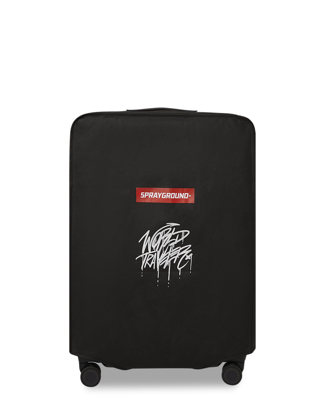 SPRAYGROUND® LUGGAGE REALITY CHECK SHARKNAUTICS HARDSHELL FULL-SIZE JETBLACK LUGGAGE (GOLD HARDWARE)