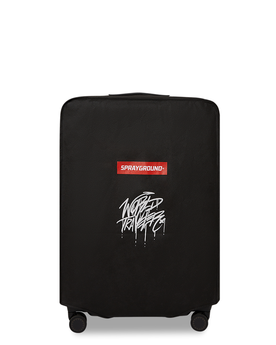 SPRAYGROUND® LUGGAGE REALITY CHECK SHARKNAUTICS HARDSHELL FULL-SIZE JETBLACK LUGGAGE (GOLD HARDWARE)