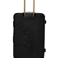 SPRAYGROUND® LUGGAGE REALITY CHECK SHARKNAUTICS HARDSHELL FULL-SIZE JETBLACK LUGGAGE (GOLD HARDWARE)