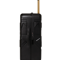 SPRAYGROUND® LUGGAGE REALITY CHECK SHARKNAUTICS HARDSHELL FULL-SIZE JETBLACK LUGGAGE (GOLD HARDWARE)