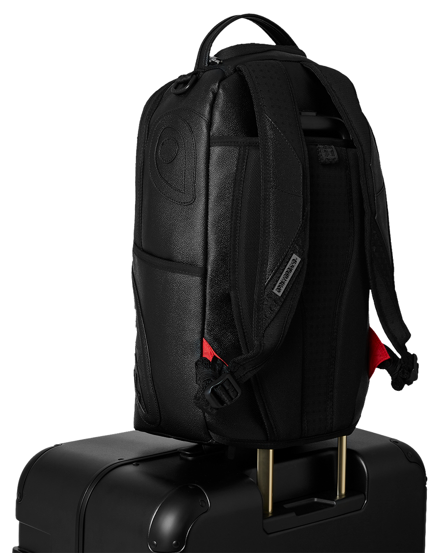 SPRAYGROUND® LUGGAGE REALITY CHECK SHARKNAUTICS HARDSHELL FULL-SIZE JETBLACK LUGGAGE (GOLD HARDWARE)