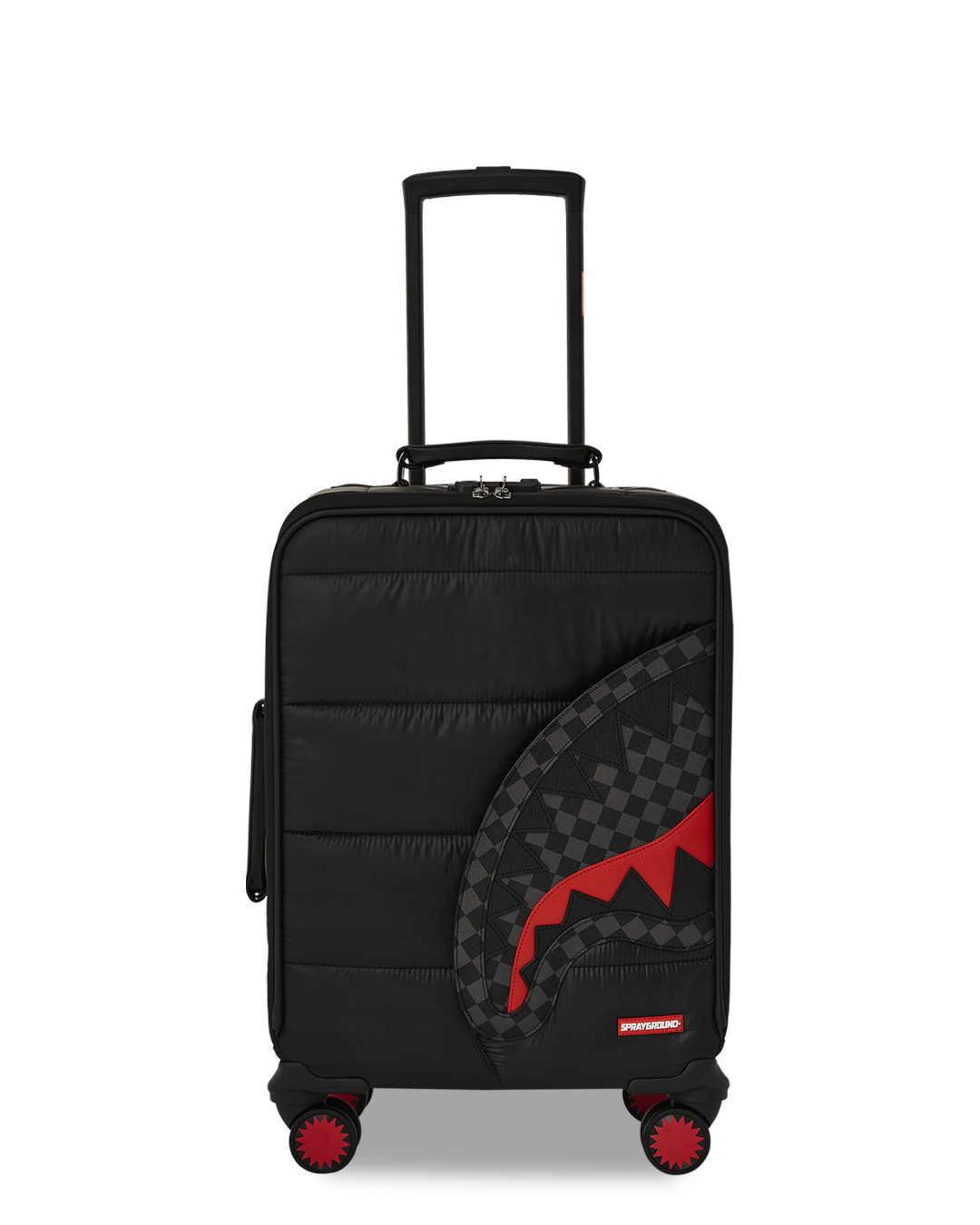 SPRAYGROUND® LUGGAGE BLACK PUFFER CHECK CARRY-ON LUGGAGE