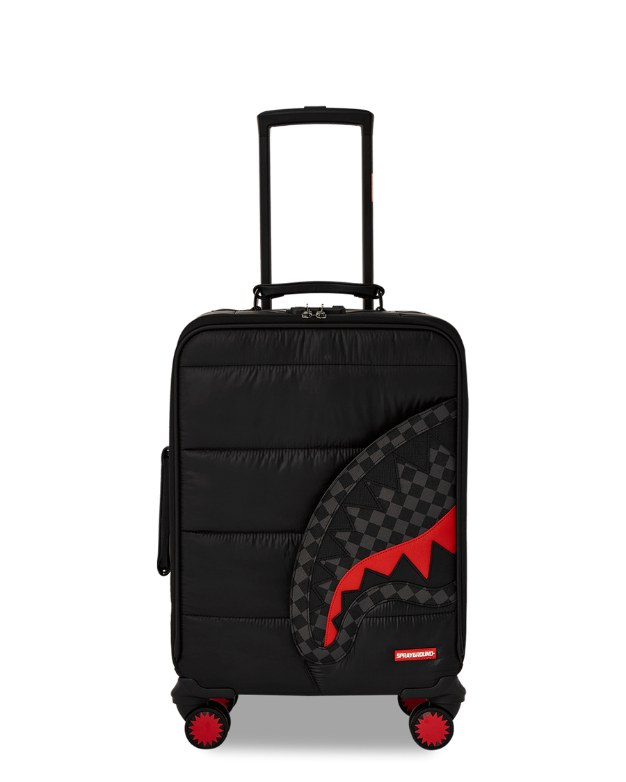 SPRAYGROUND® LUGGAGE BLACK PUFFER CHECK CARRY-ON LUGGAGE