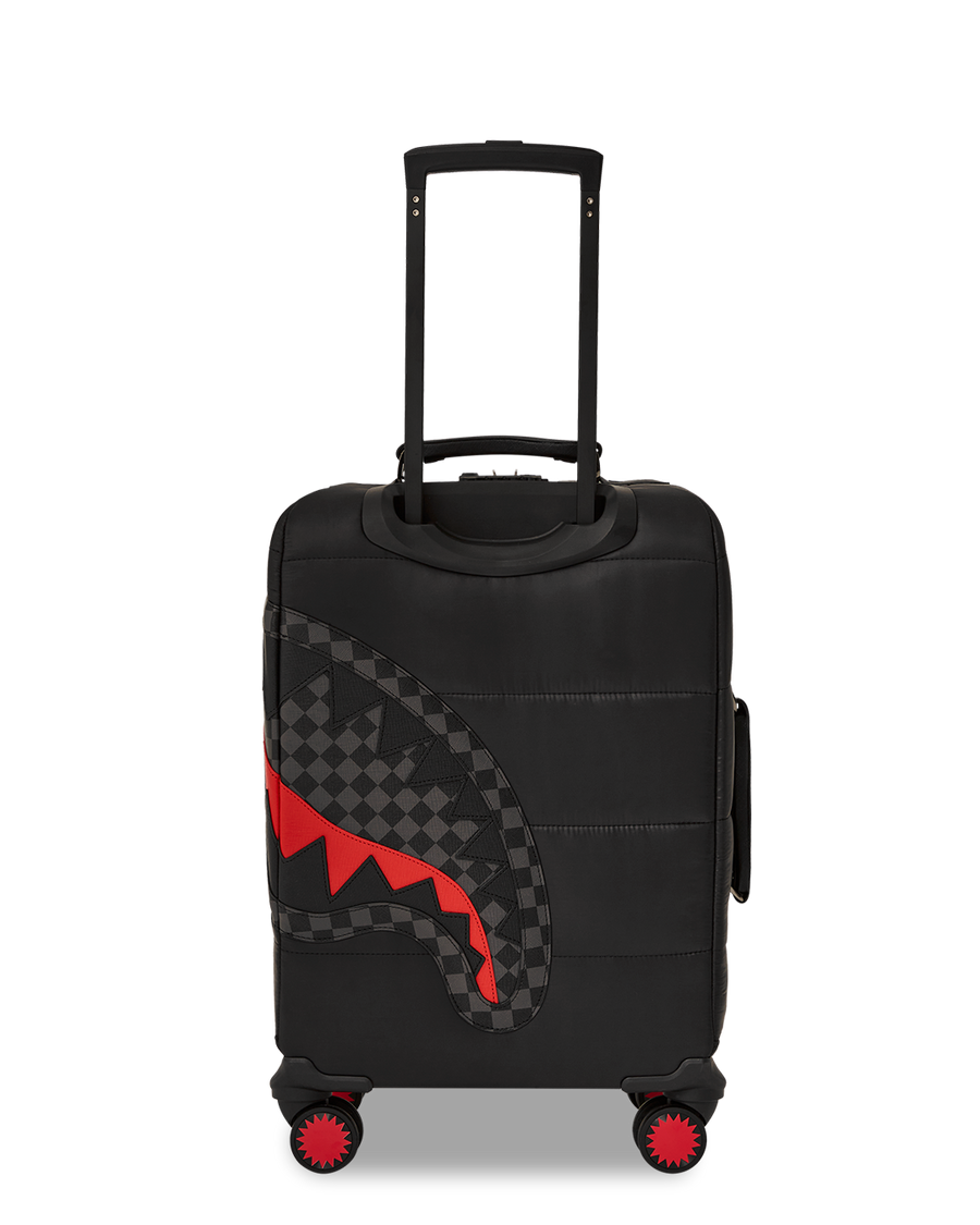 SPRAYGROUND® LUGGAGE BLACK PUFFER CHECK CARRY-ON LUGGAGE