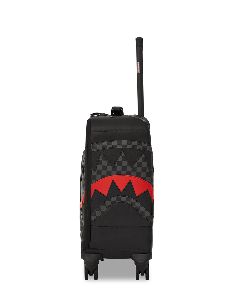 SPRAYGROUND® LUGGAGE BLACK PUFFER CHECK CARRY-ON LUGGAGE