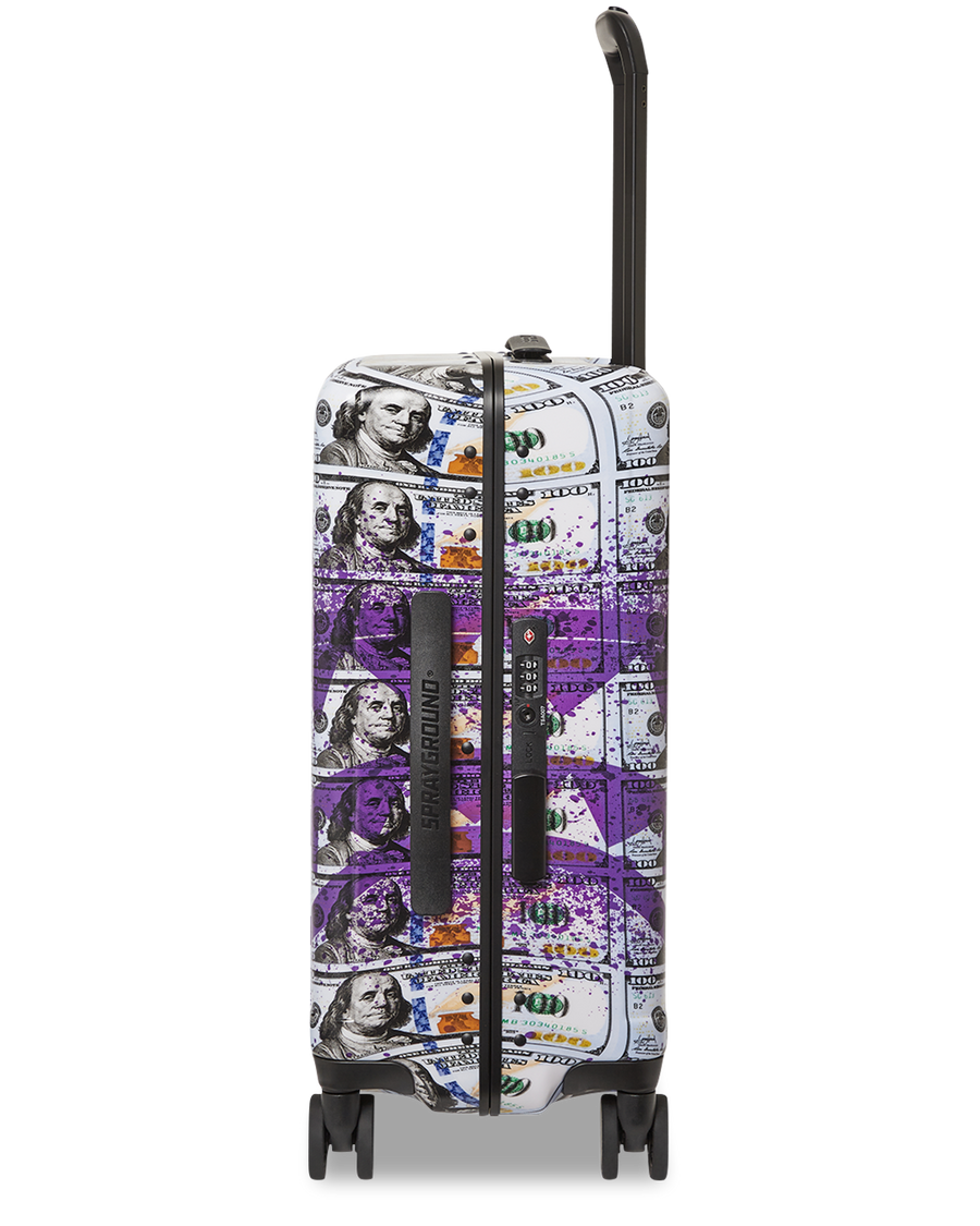 SPRAYGROUND® LUGGAGE BILLIONS IN THE BANK HARD SHELL CARRY-ON LUGGAGE