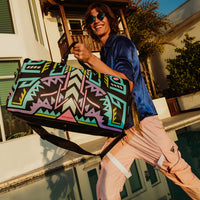 SPRAYGROUND® DUFFLE A.I. PATH TO THE FUTURE III DUFFLE - SANDFLOWER COLLAB (GLOW IN THE DARK)