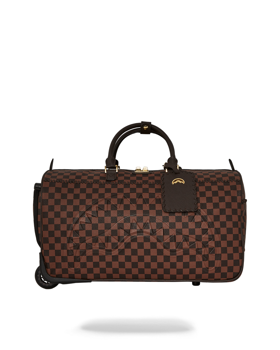 SPRAYGROUND® DUFFLE CORE EMBOSSED CHECK WHEELY DUFFLE