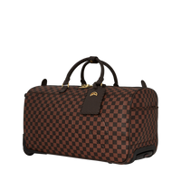 SPRAYGROUND® DUFFLE CORE EMBOSSED CHECK WHEELY DUFFLE