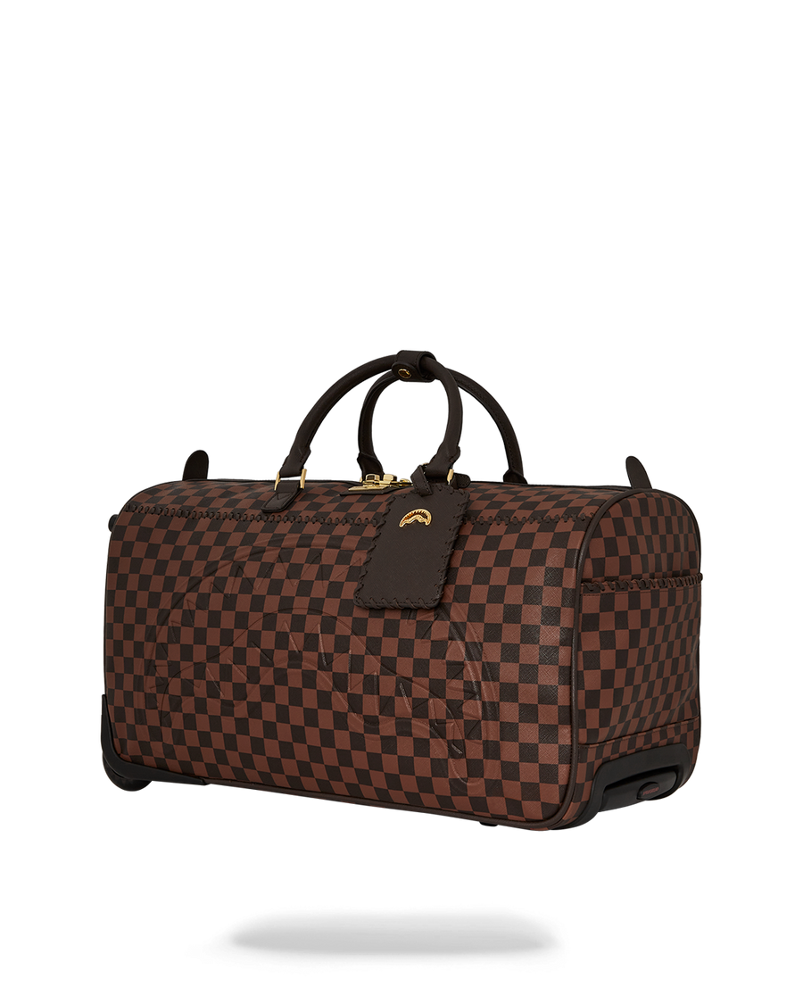 SPRAYGROUND® DUFFLE CORE EMBOSSED CHECK WHEELY DUFFLE