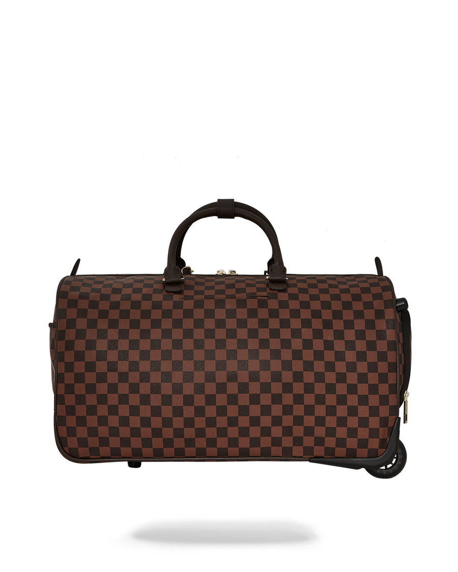 SPRAYGROUND® DUFFLE CORE EMBOSSED CHECK WHEELY DUFFLE