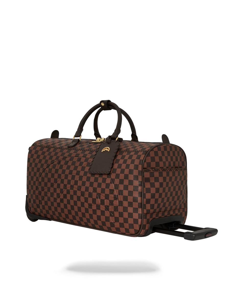 SPRAYGROUND® DUFFLE CORE EMBOSSED CHECK WHEELY DUFFLE