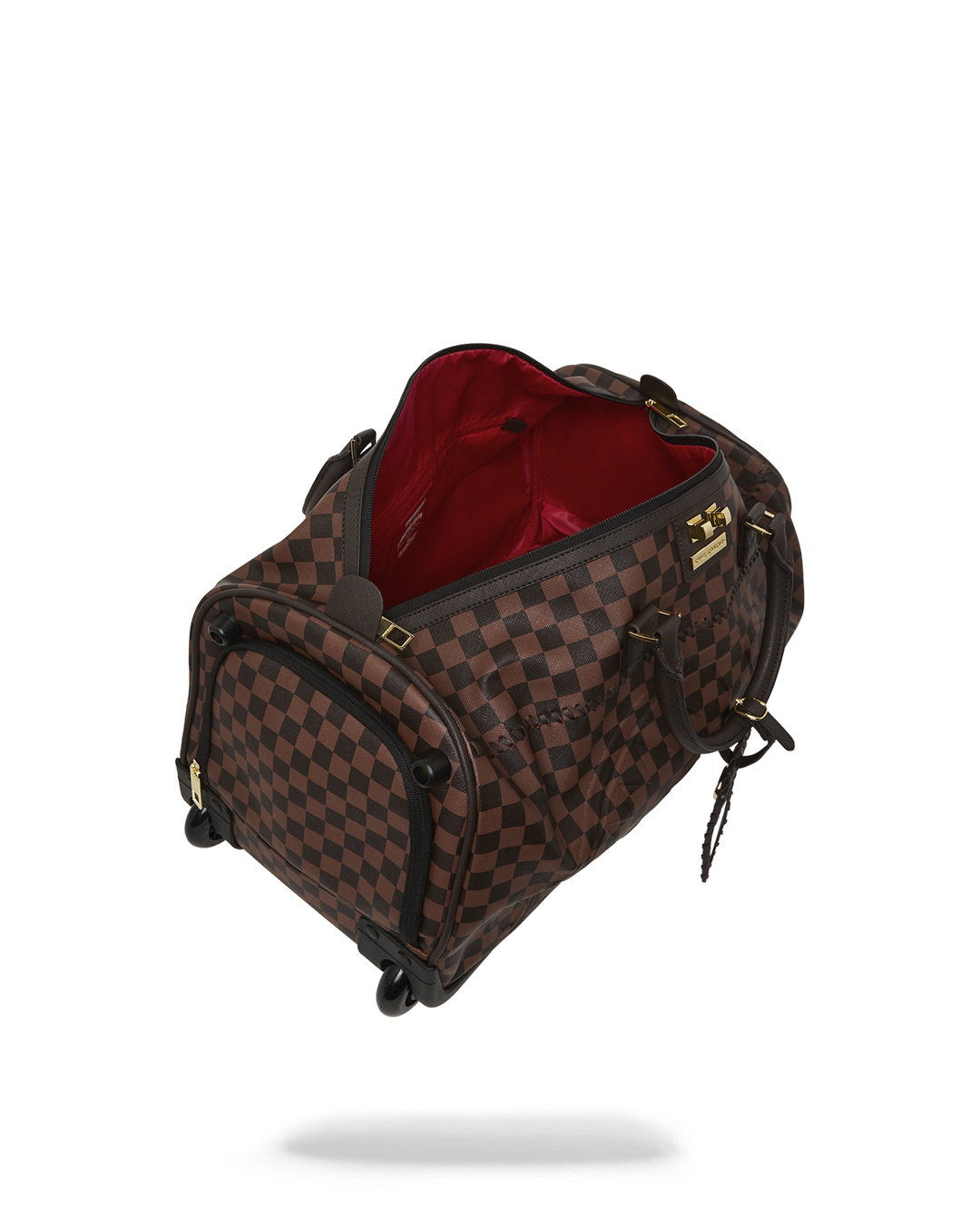 SPRAYGROUND® DUFFLE CORE EMBOSSED CHECK WHEELY DUFFLE