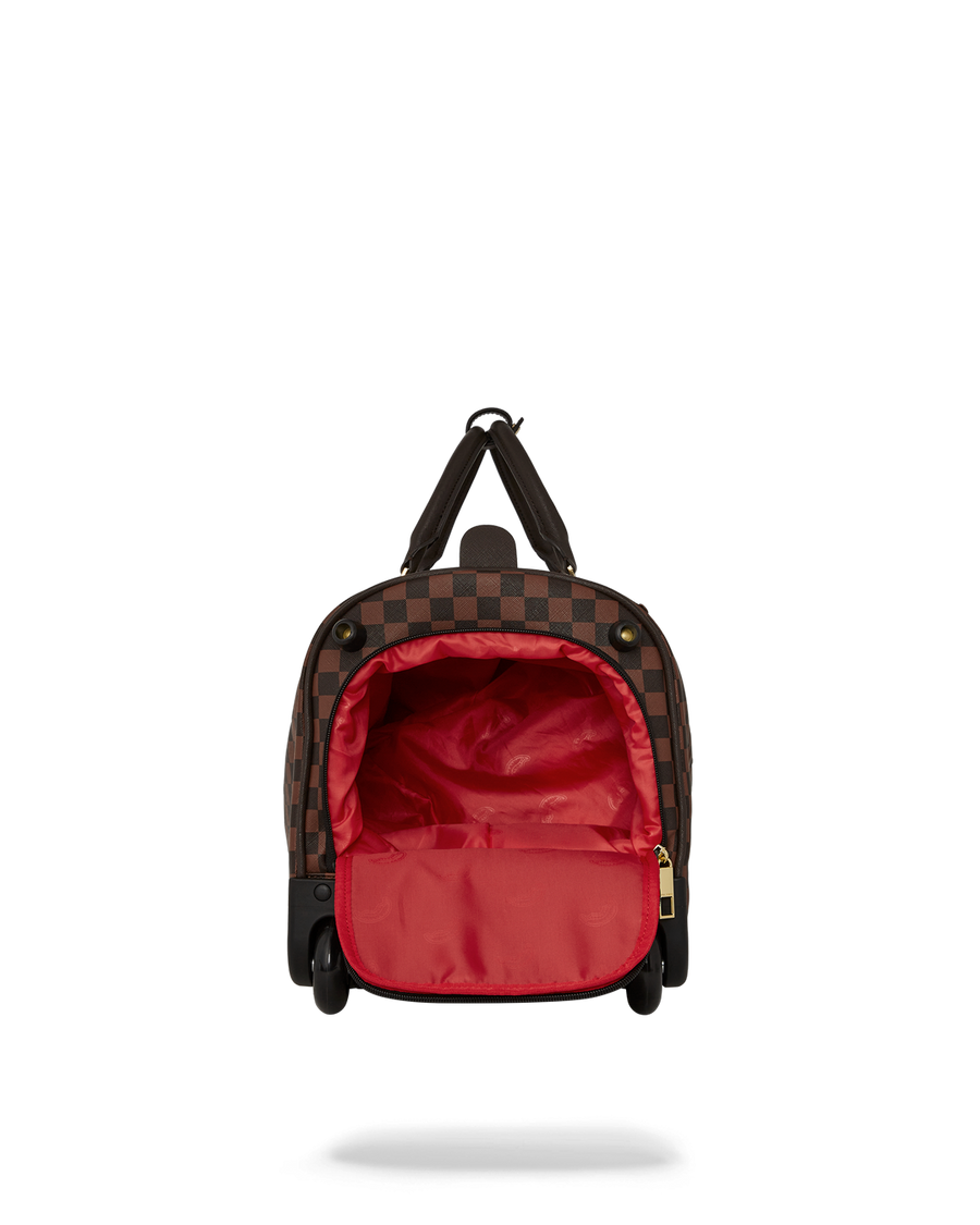 SPRAYGROUND® DUFFLE CORE EMBOSSED CHECK WHEELY DUFFLE