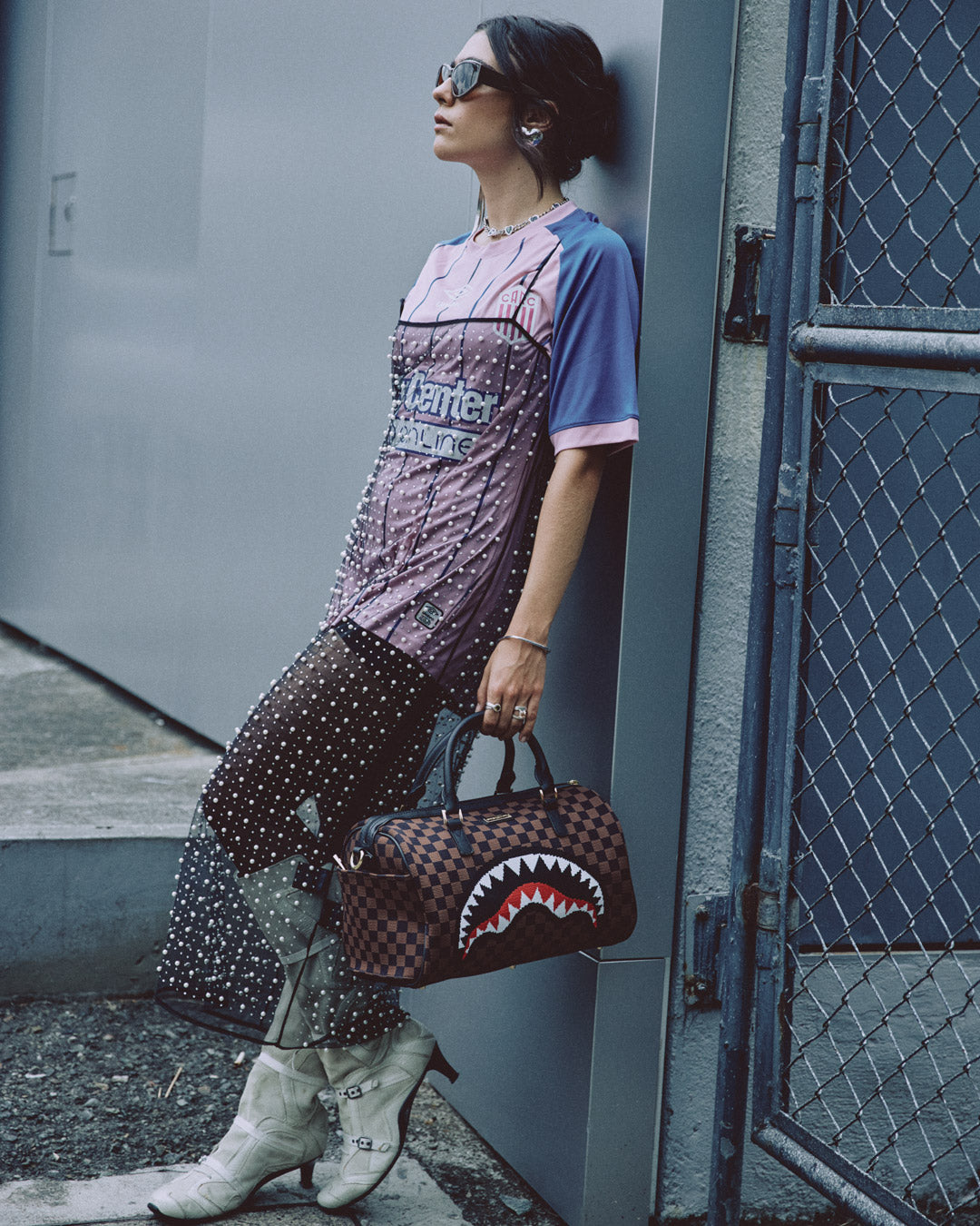 SPRAYGROUND® DUFFLE KNIT SHARKS IN PARIS 2.0 MINI DUFFLE