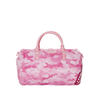 SPRAYGROUND® DUFFLE PINK CAMO FAUX MINI FUR DUFFLE