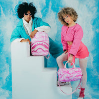 SPRAYGROUND® DUFFLE PINK CAMO FAUX MINI FUR DUFFLE