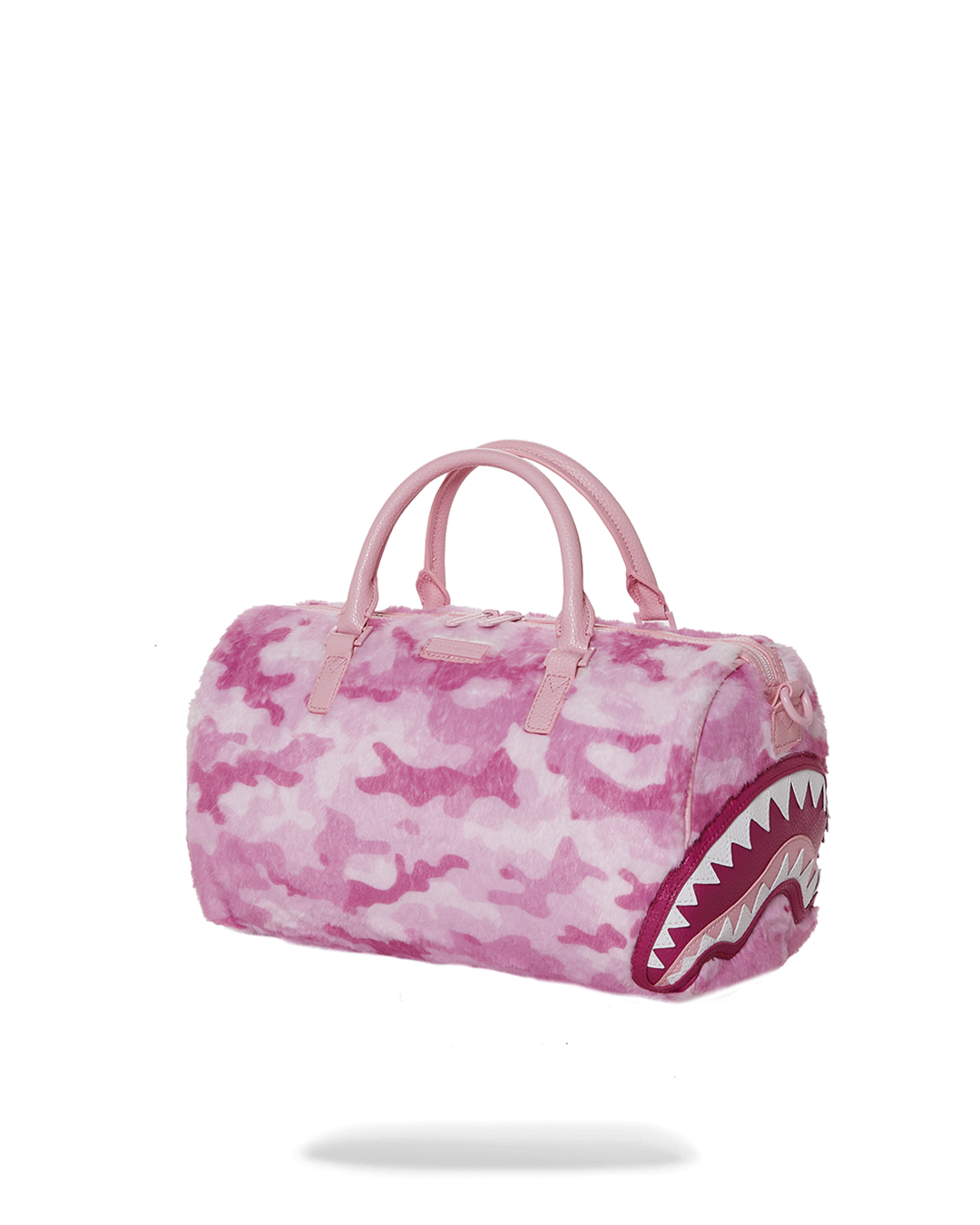 SPRAYGROUND® DUFFLE PINK CAMO FAUX MINI FUR DUFFLE