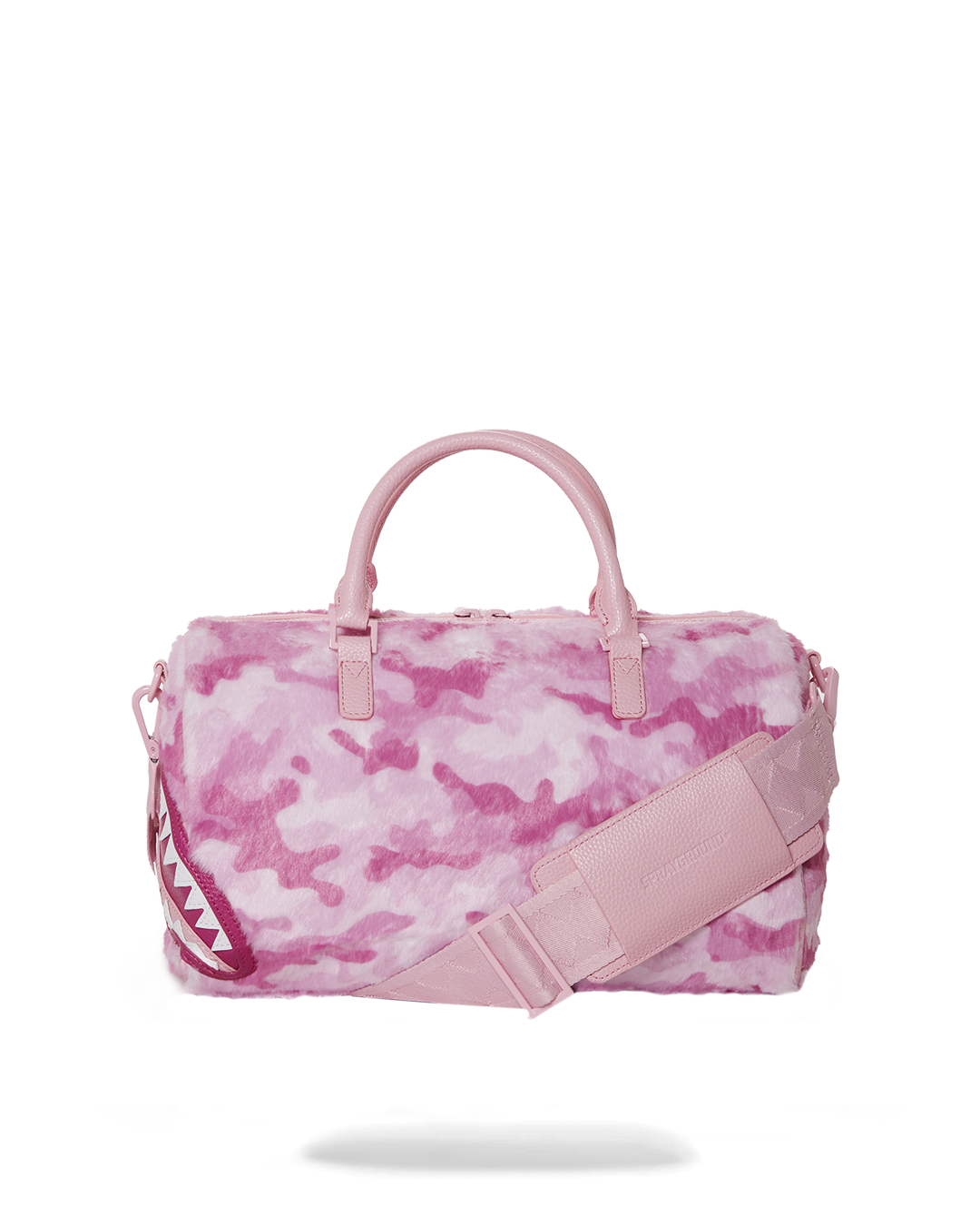 SPRAYGROUND® DUFFLE PINK CAMO FAUX MINI FUR DUFFLE